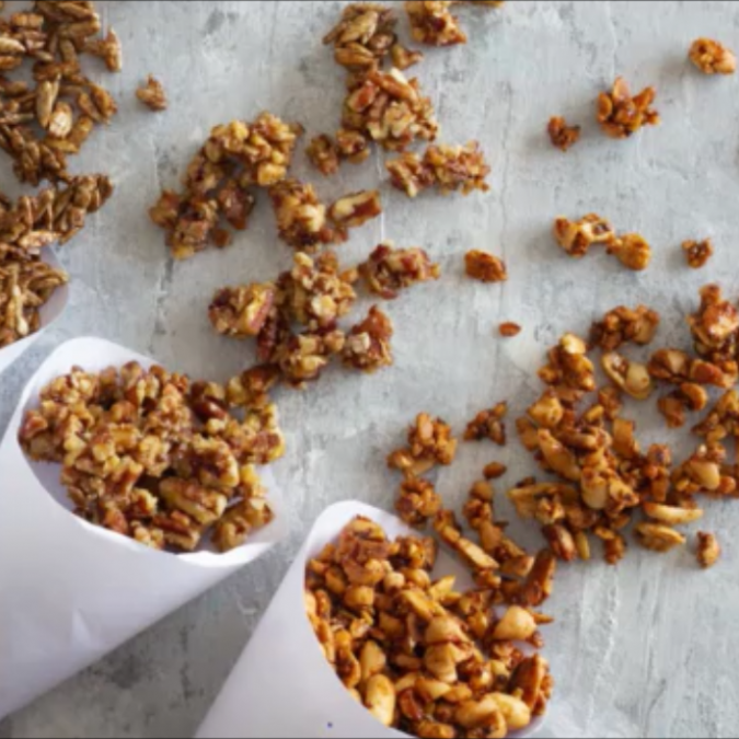 amendoas páscoa caramelizadas, a pitada do pai, saudável, frutos secos